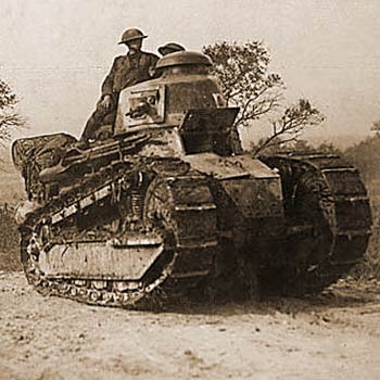 Renault FT tanks being operated by the US Army in France.