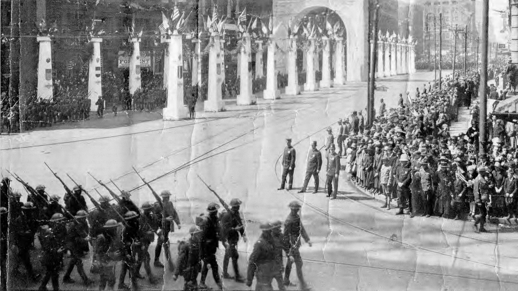 147th Infantry marching through Cincinnati