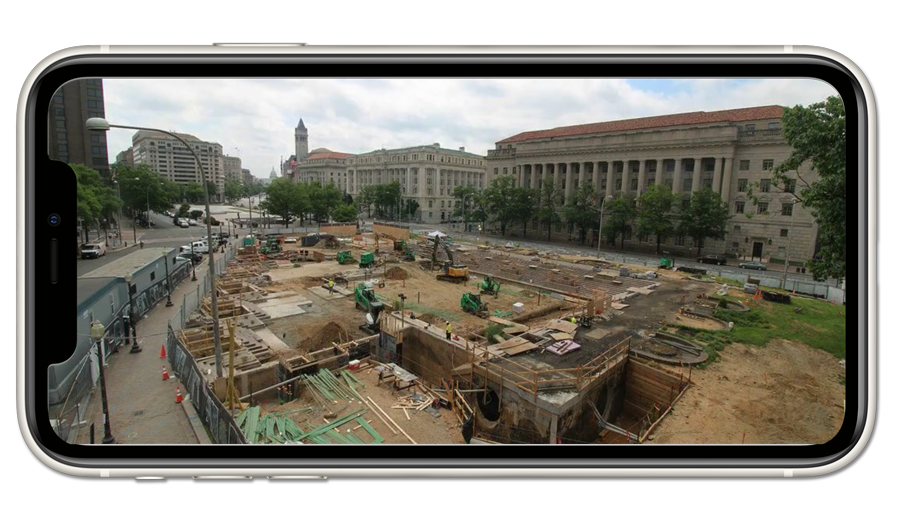 National WWI Memorial in DC construction site 