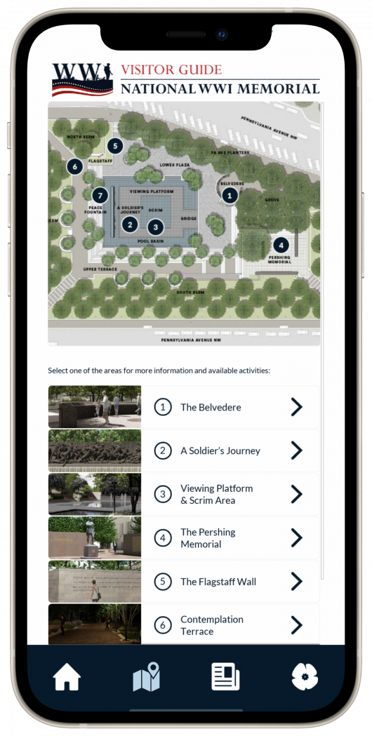 visitor guide map page