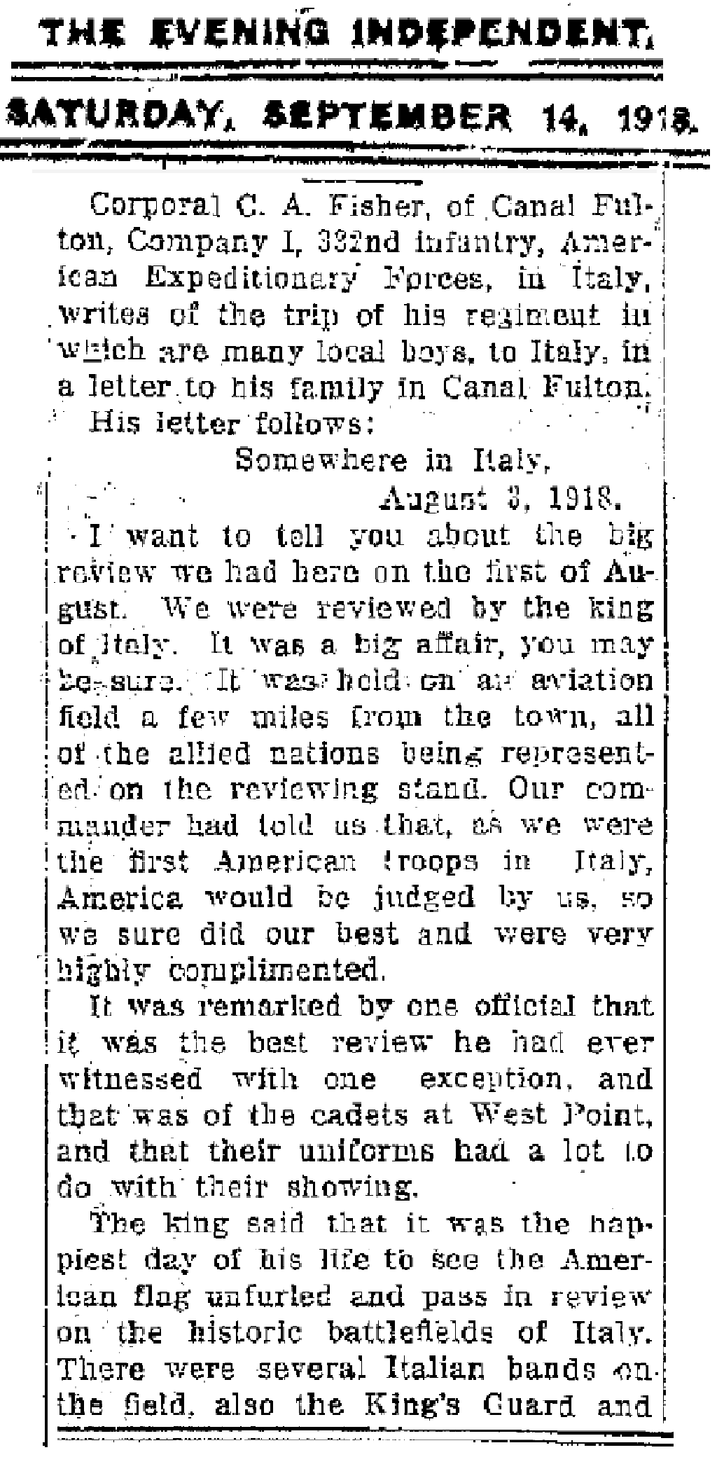 332nd arrival Massillon Eve Independent