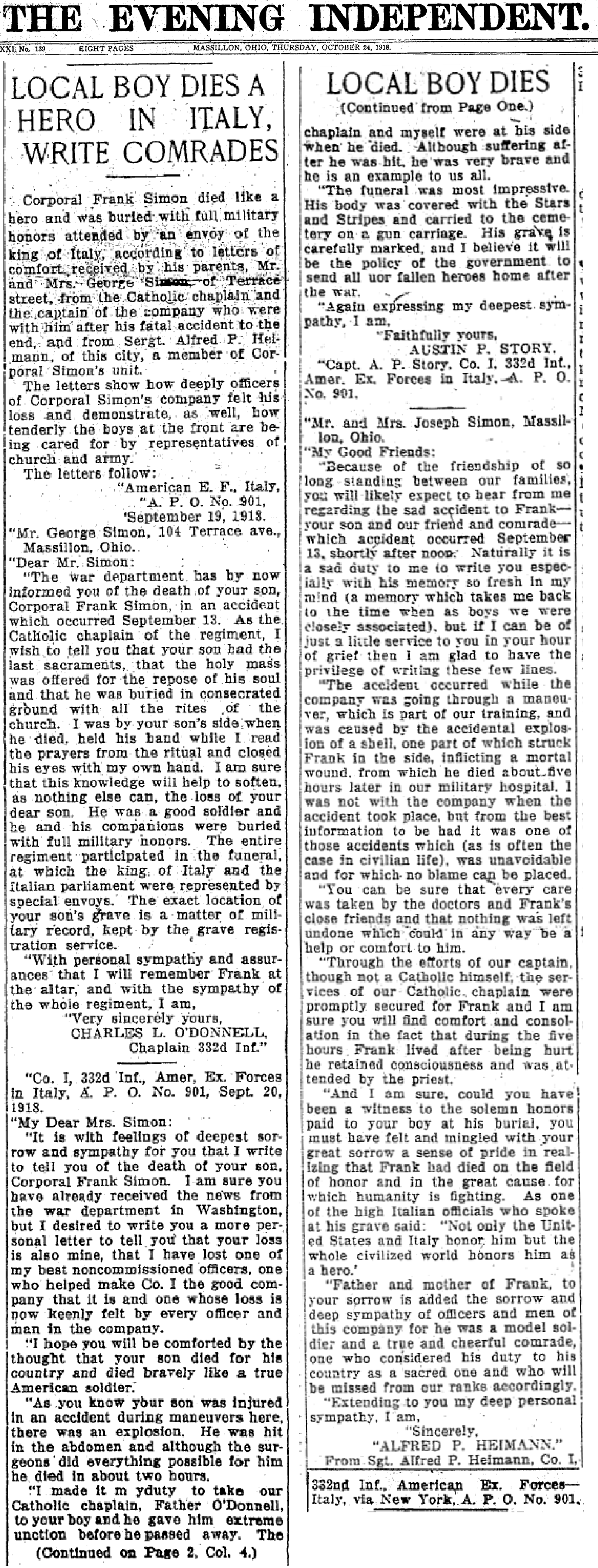 Simon massillon 24Oct1918