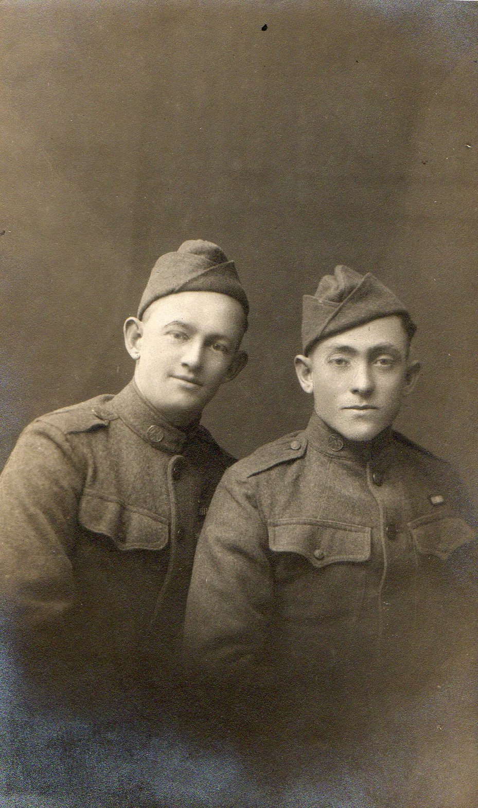 HALLETT Grandpa on left WWI