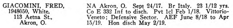 GIACCOMINI 332 OhioSoldiers v6p6027 Br Italy