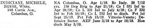 INDICIANI 332 OhioSoldiers v8p8226 Br Italy