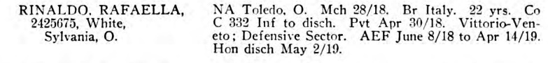 RINALDO 332 OhioSoldiers v14p14307 Br Italy