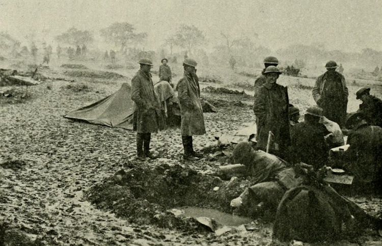 89th Division in rain
