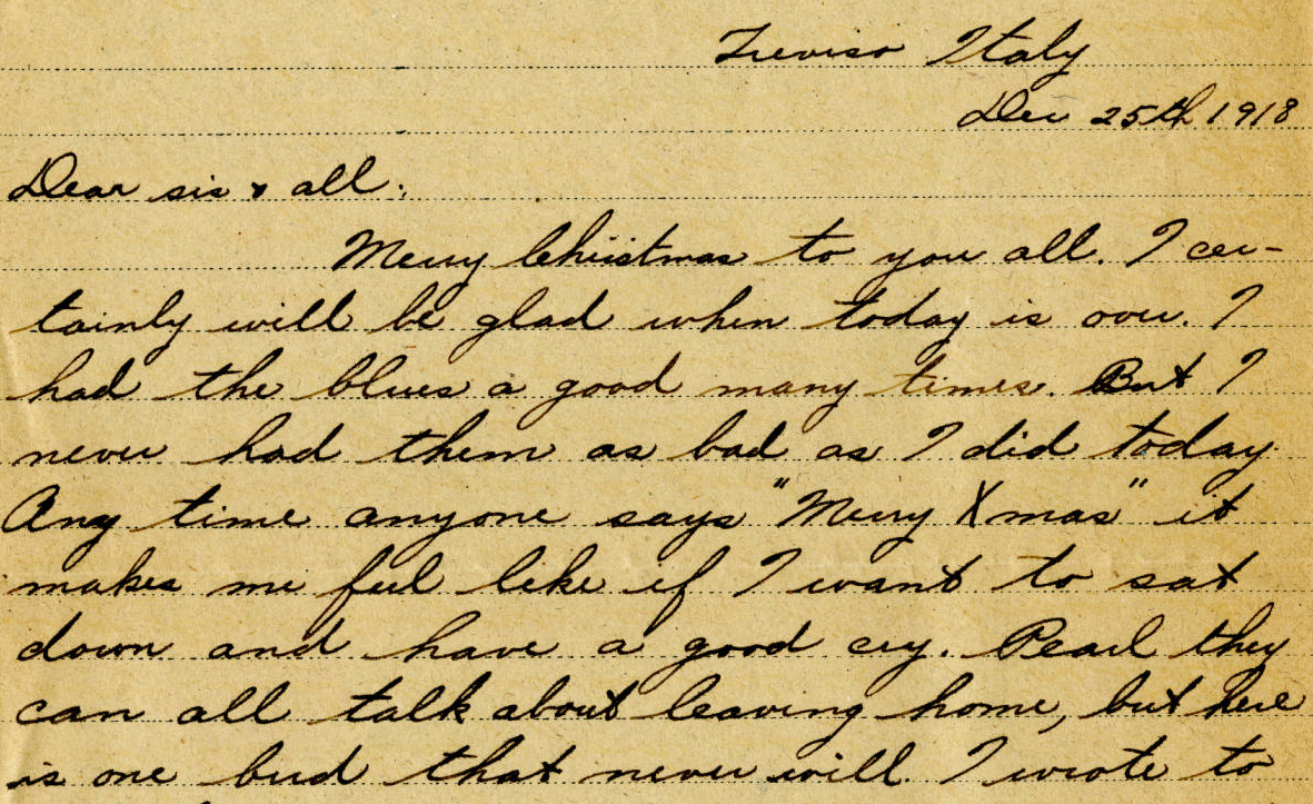Article Moore Christmas 1918 Image Letter