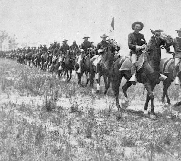 3rd cavalry on parade at Camp Tampa Florida 1898