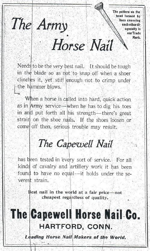 Cav Journal ad Capewell Horseshoe Nail