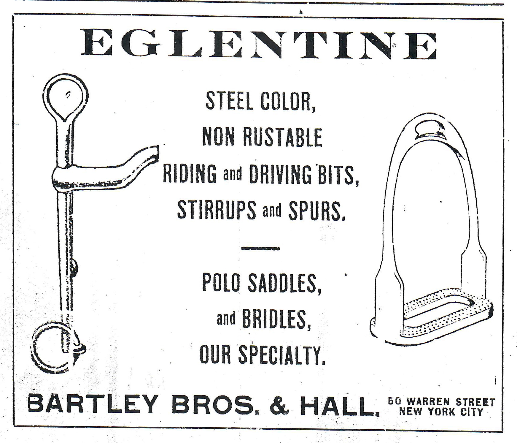 Cav Journal ad eglentine bit and stirrup ad