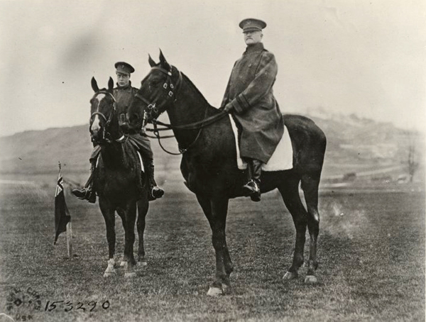 General Pershing and Prince of Wales reviewing troops