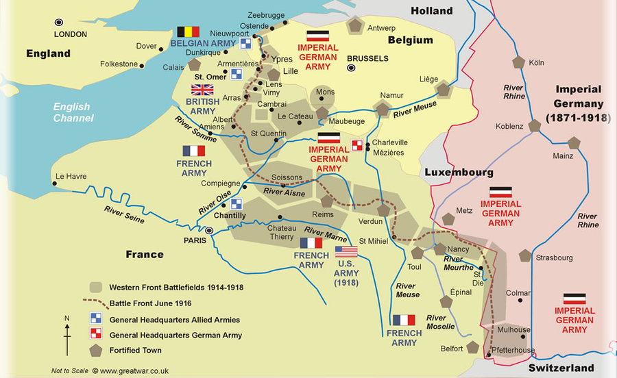 greatwar.com map of western front