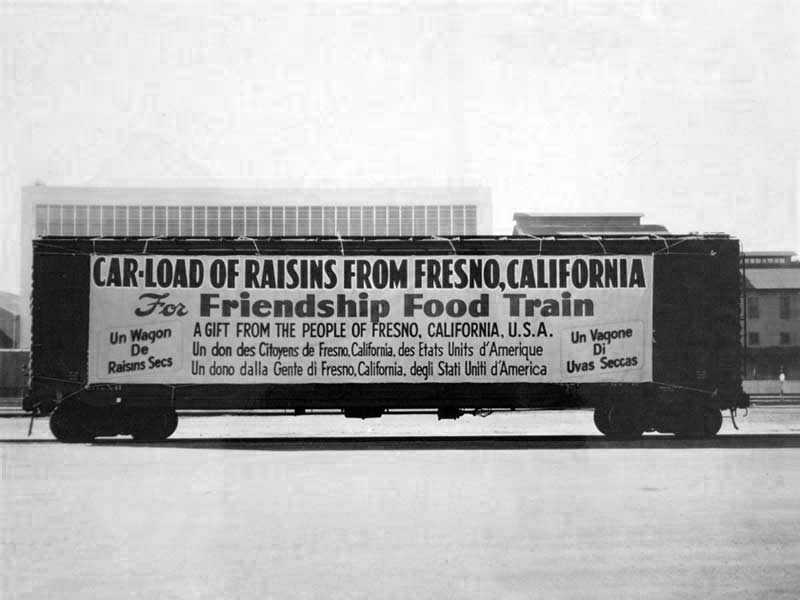 The Friendship Train's Fresno car
