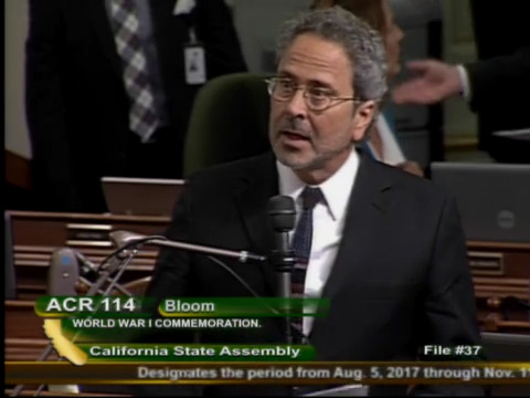 assemblyman richard bloom addresses assembly