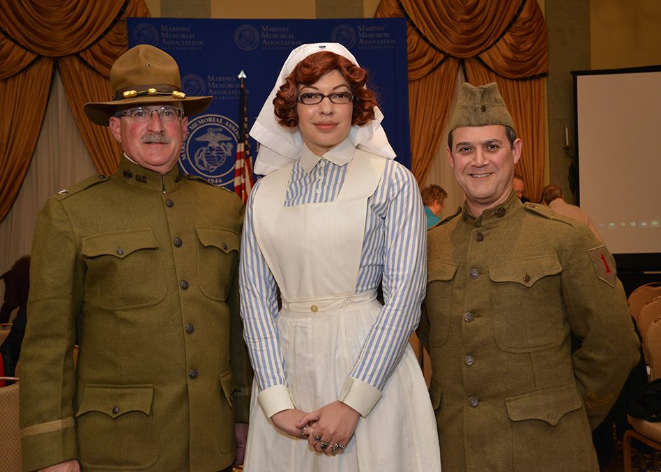 3 ww1 re enactors san fran commemoration april 6