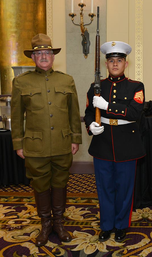 marine & ww1 re enactor san fran commemoration april 6
