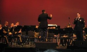 CWO2 James Lamb conducting the California National Guard Band detachments
