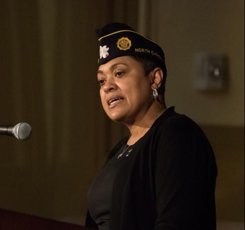 vera jones speaks at gi bill exhibit