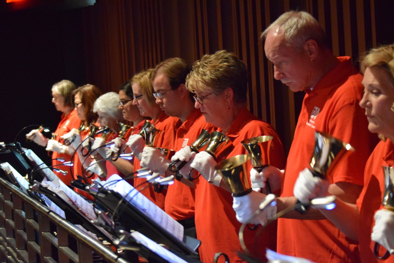 springsation 2017 advanced handbells closeup during overture