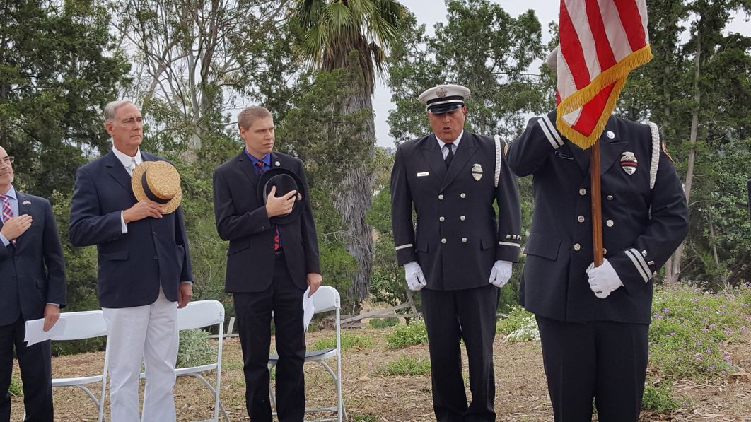 5 la co fire colorgaurd soloist sings national anthem result