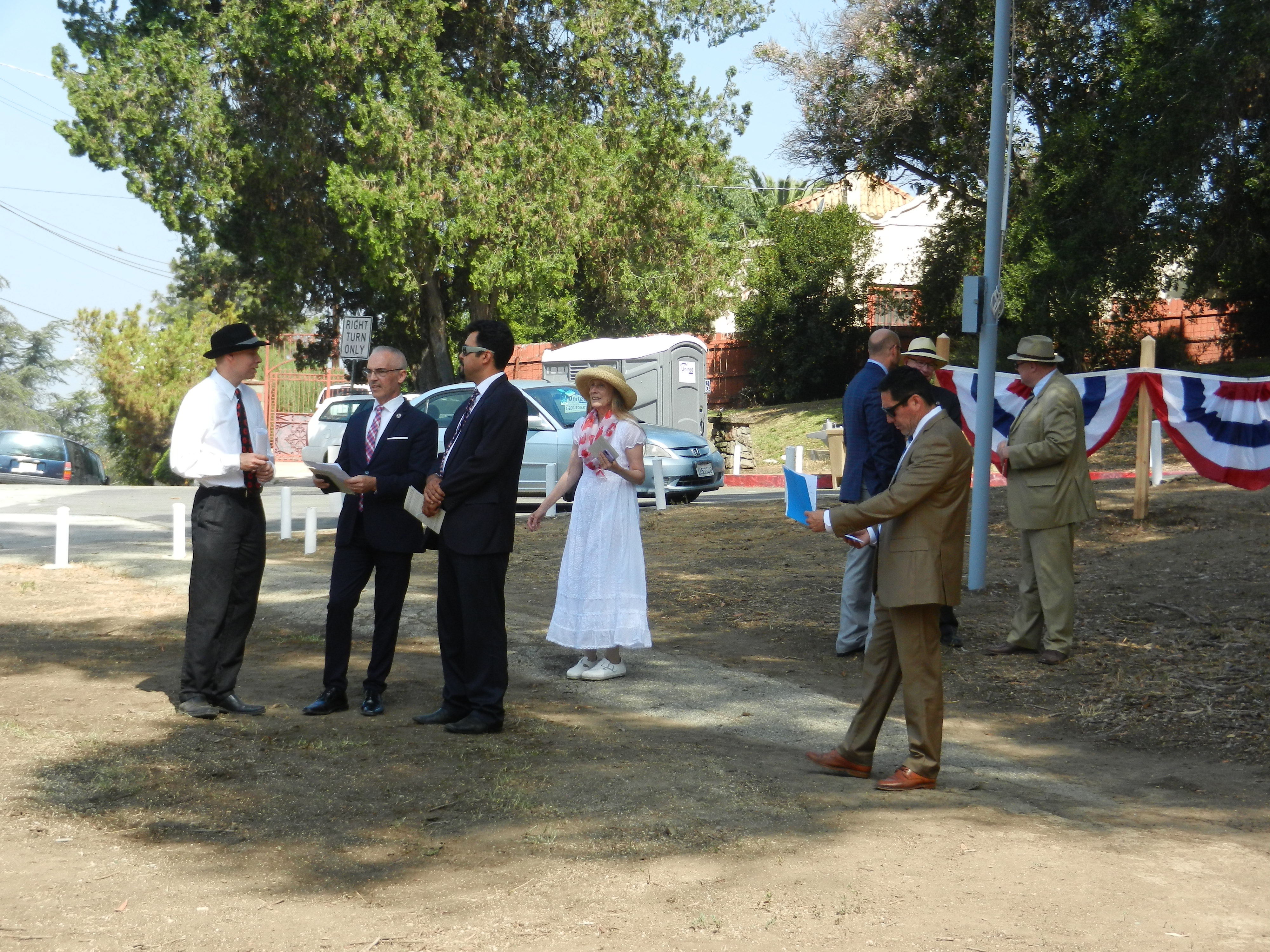 Participants gather before the ceremony.