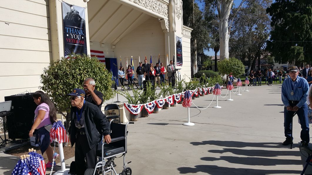 veterans approach the stage result