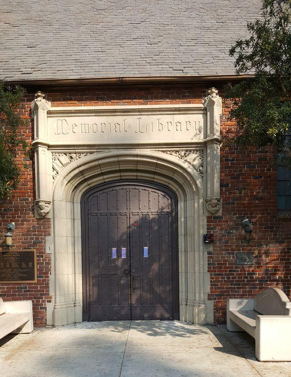 memorial library entrance result