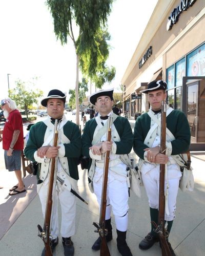 revolutionary war reenactors at awog