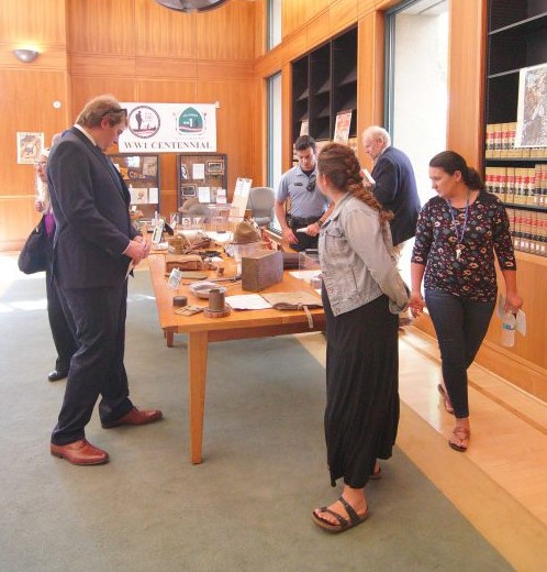 conference attendees examine the ww1 display photo courtesy phi