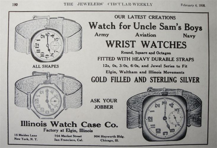 1918 wristwatch ad