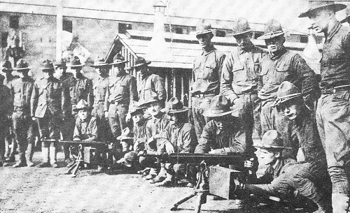 Machine Gun Training in WWI at Camp Sherman
