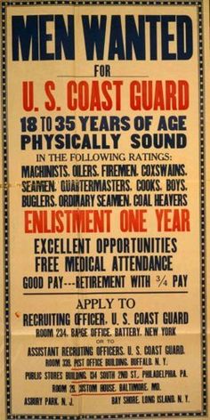 USCG WW1 Recruiting Poster