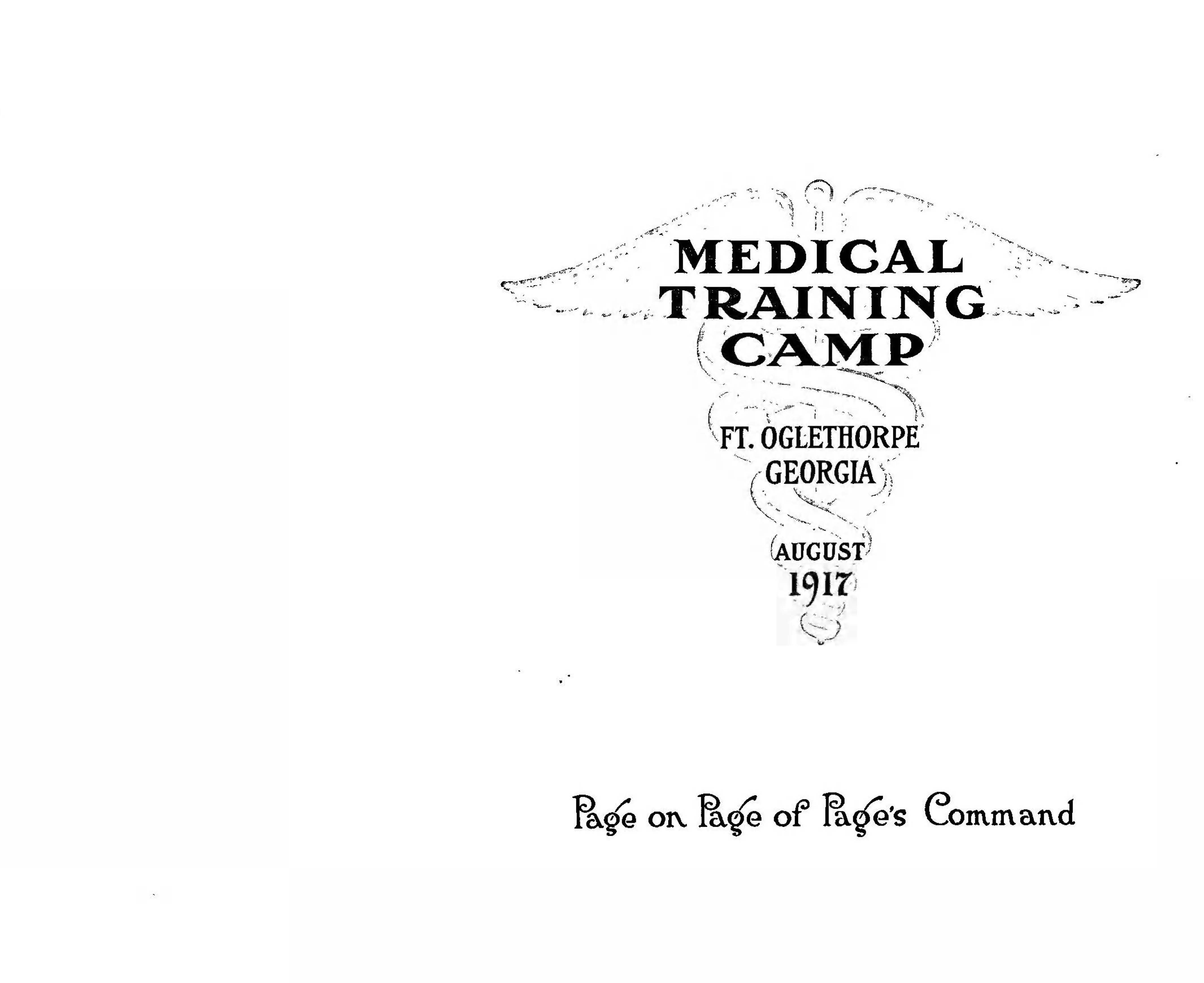 Medical Training Camp Title Page Page 01