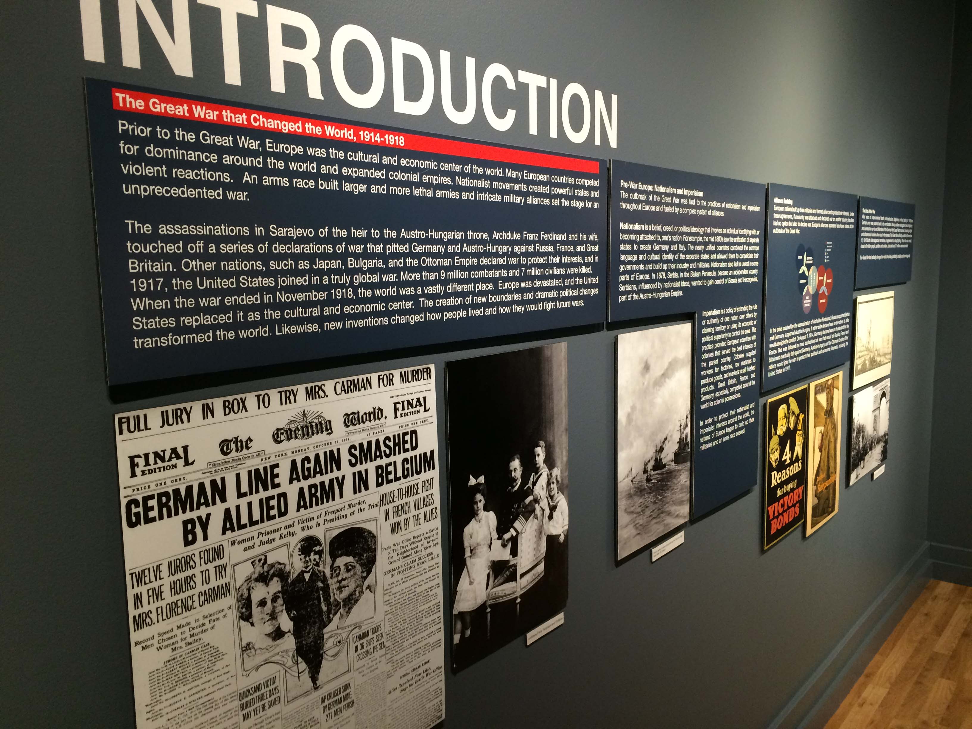 Image of Georgia Southern Museum. An Introduction for the exhibit is written on the wall
