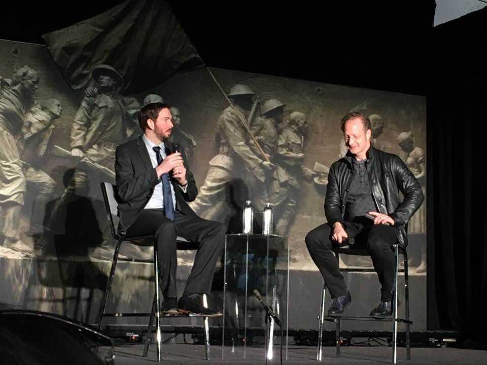 Architect Joe Weishaar and Sculptor Sabin Howard discuss their design and execution of the U.S. World War I Memorial to be built at Pershing Park in Washington, D.C. (photo courtesy Laura McCarty)