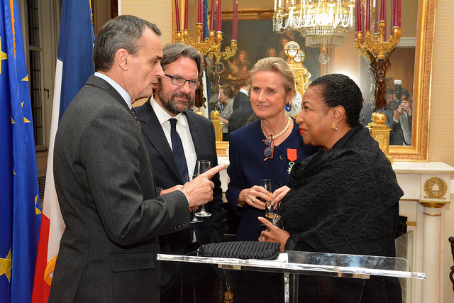 Ambassador Gérard Araud converses to others with Commissioner Monique Seefried