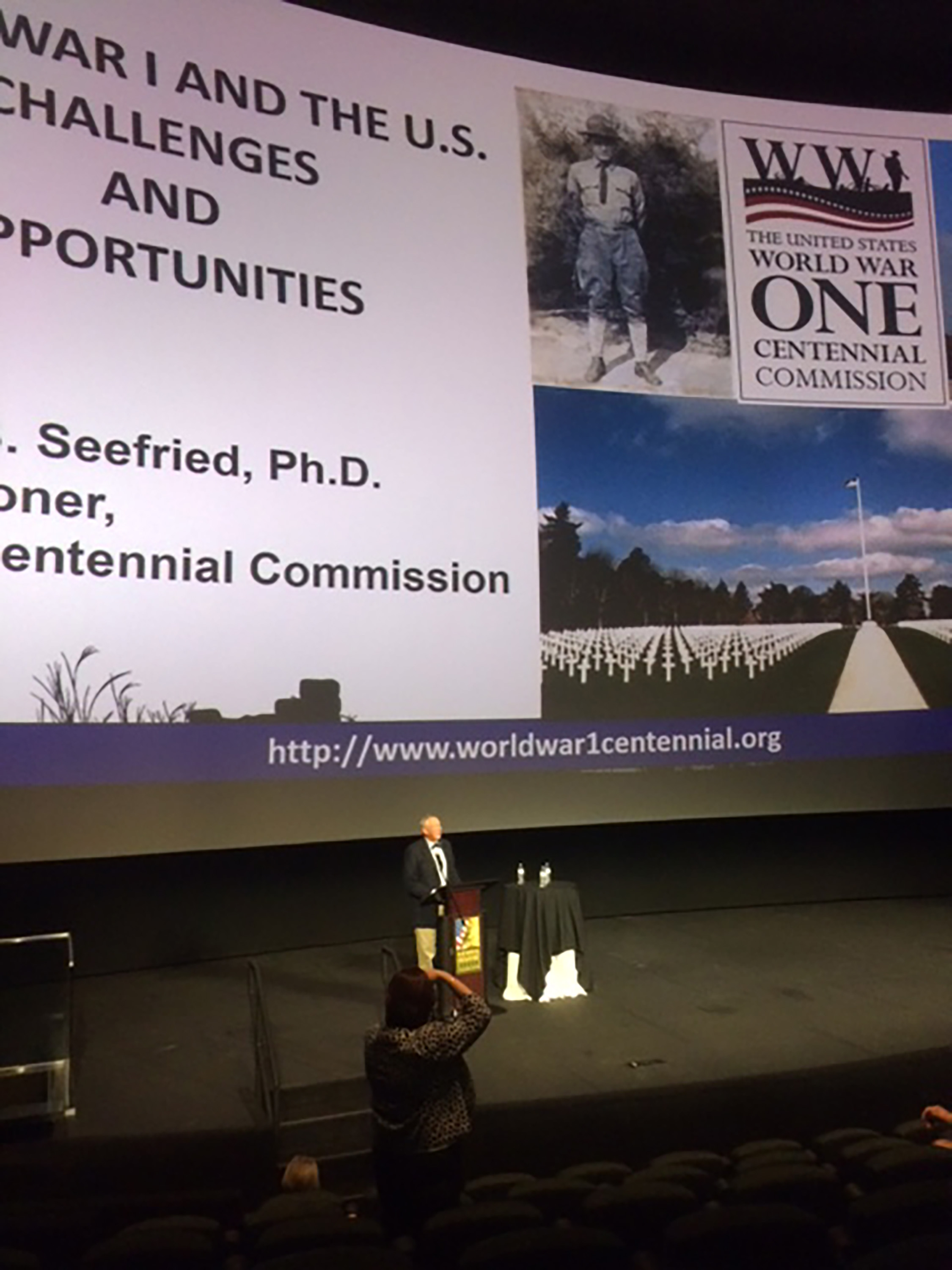 Speaker speaking on stage