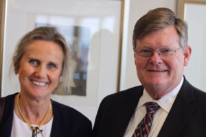 Monique Seefried, representative of the World War I Centennial Commission, and Thomas Jackson Jr., executive director of the Georgia WWI Commission.