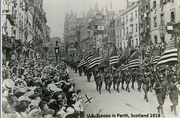 US Troops in Perth Scotland 1918 cutline