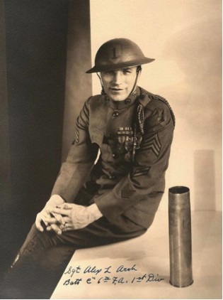 Sgt. Alex L Arch of South Bend, soldier who pulled the lanyard to fire the first American shot of World War I