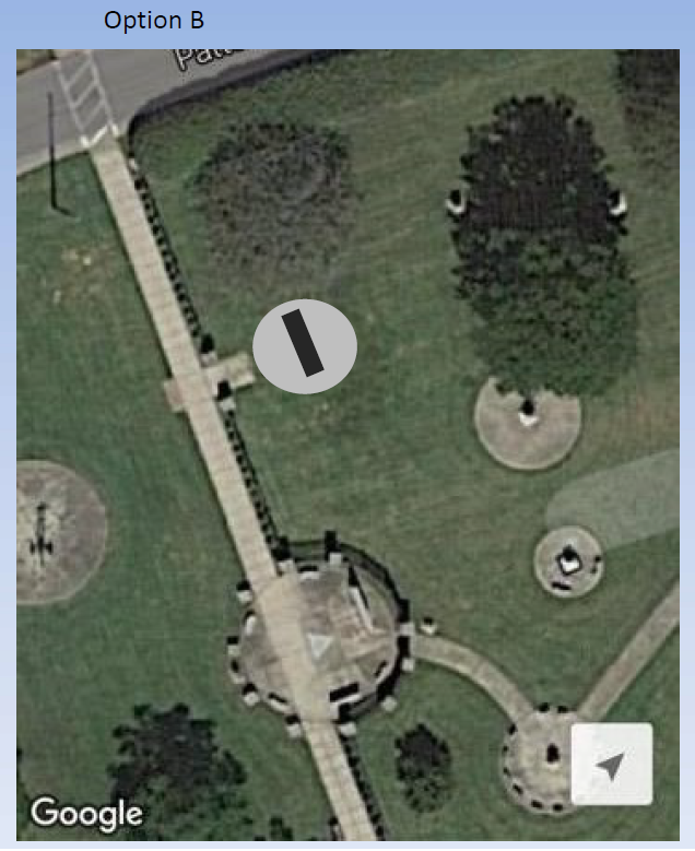Proposed location of the monument