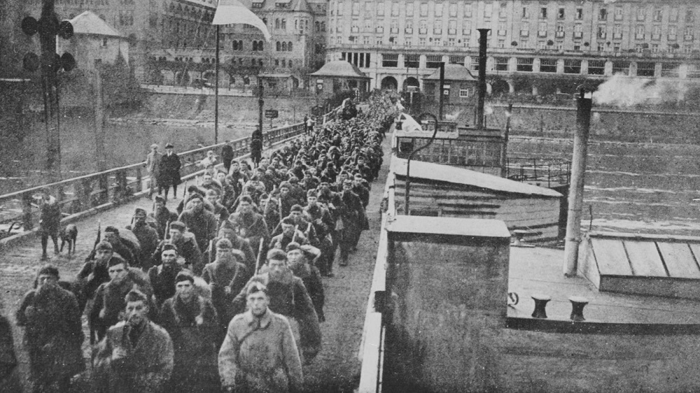 American Occupation forces entering Germany