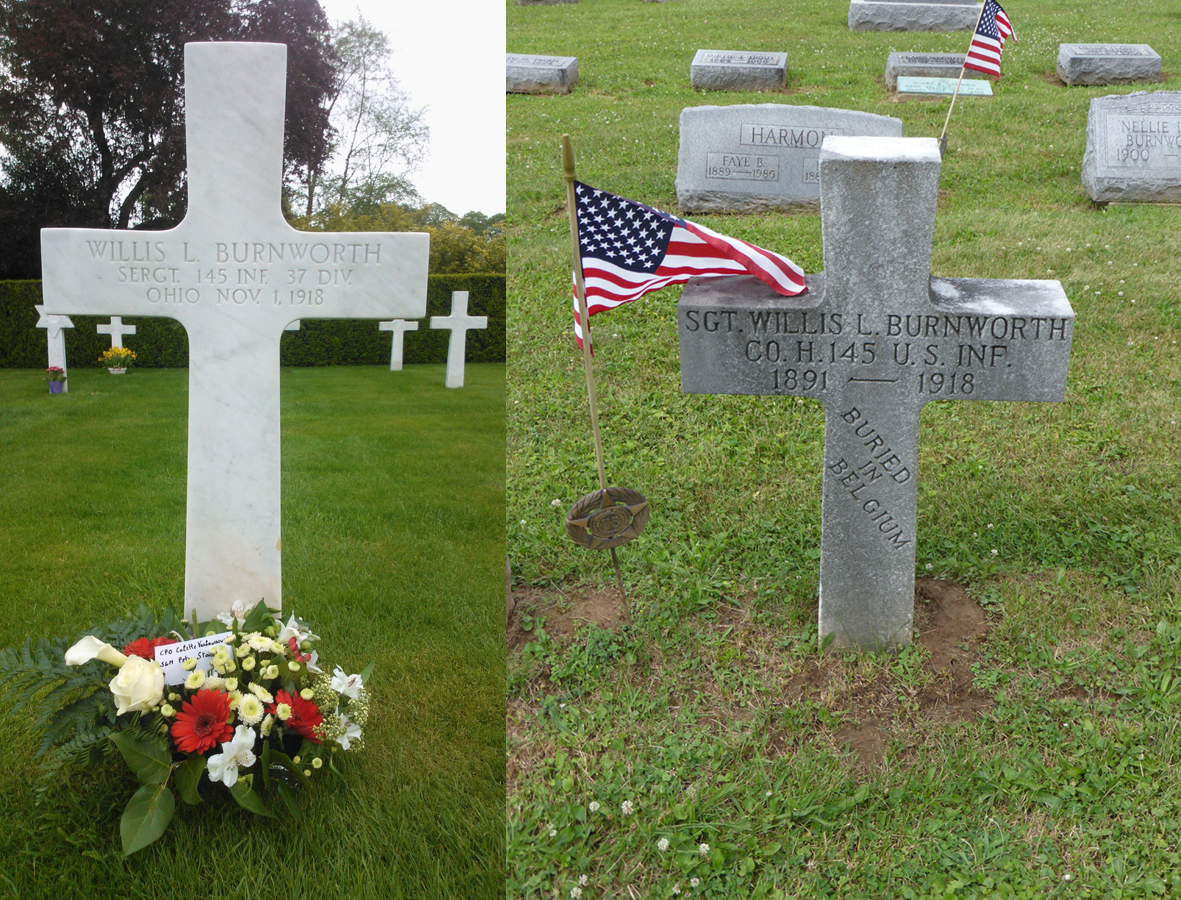 Grave Markers Belgium and Ohio