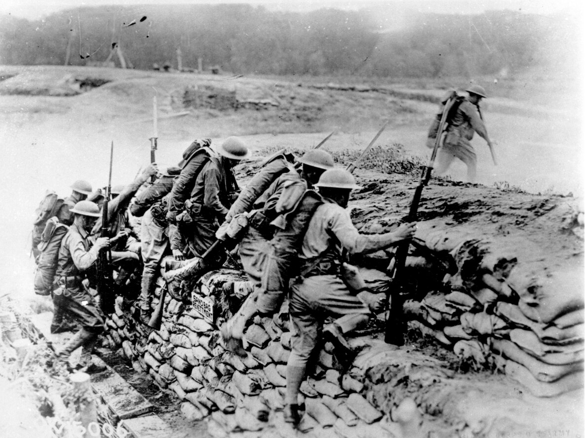Soldiers over the top