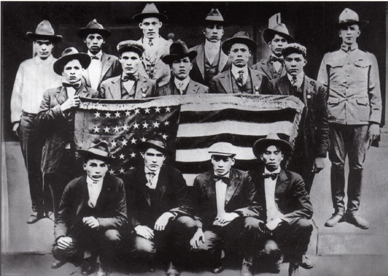 Choctaw Code Talkers in training