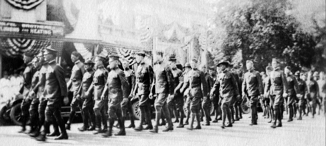 troops marching
