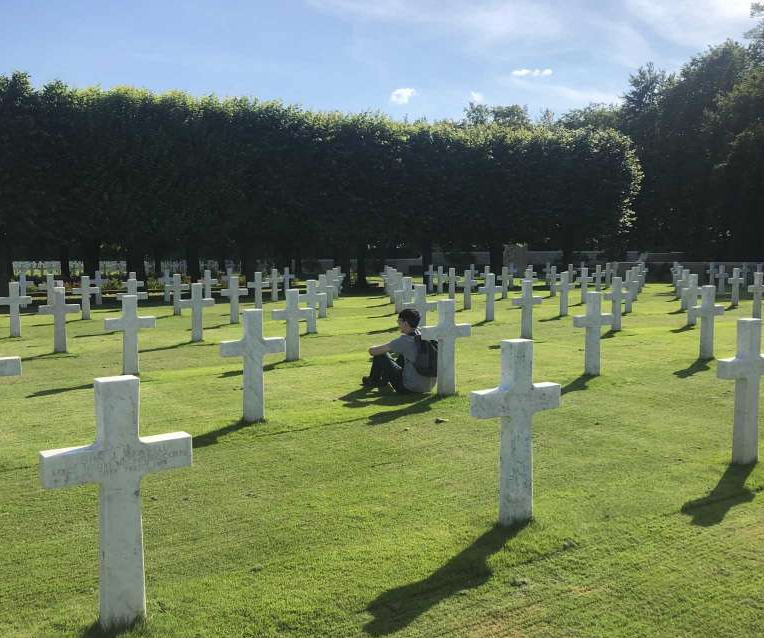 Rodiguez in cemetery
