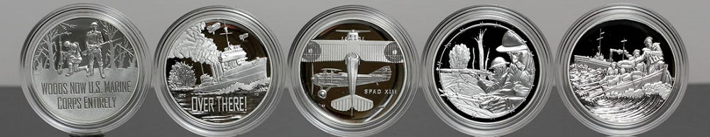 World War I Centennial 2018 Silver Medals