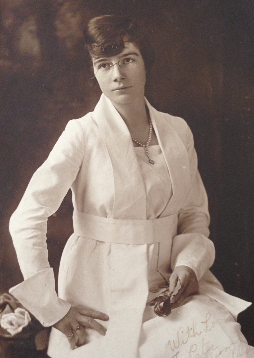 High School graduation photo of the author's grandmother Aila Hughes in 1919.